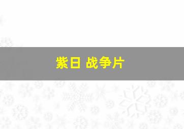 紫日 战争片